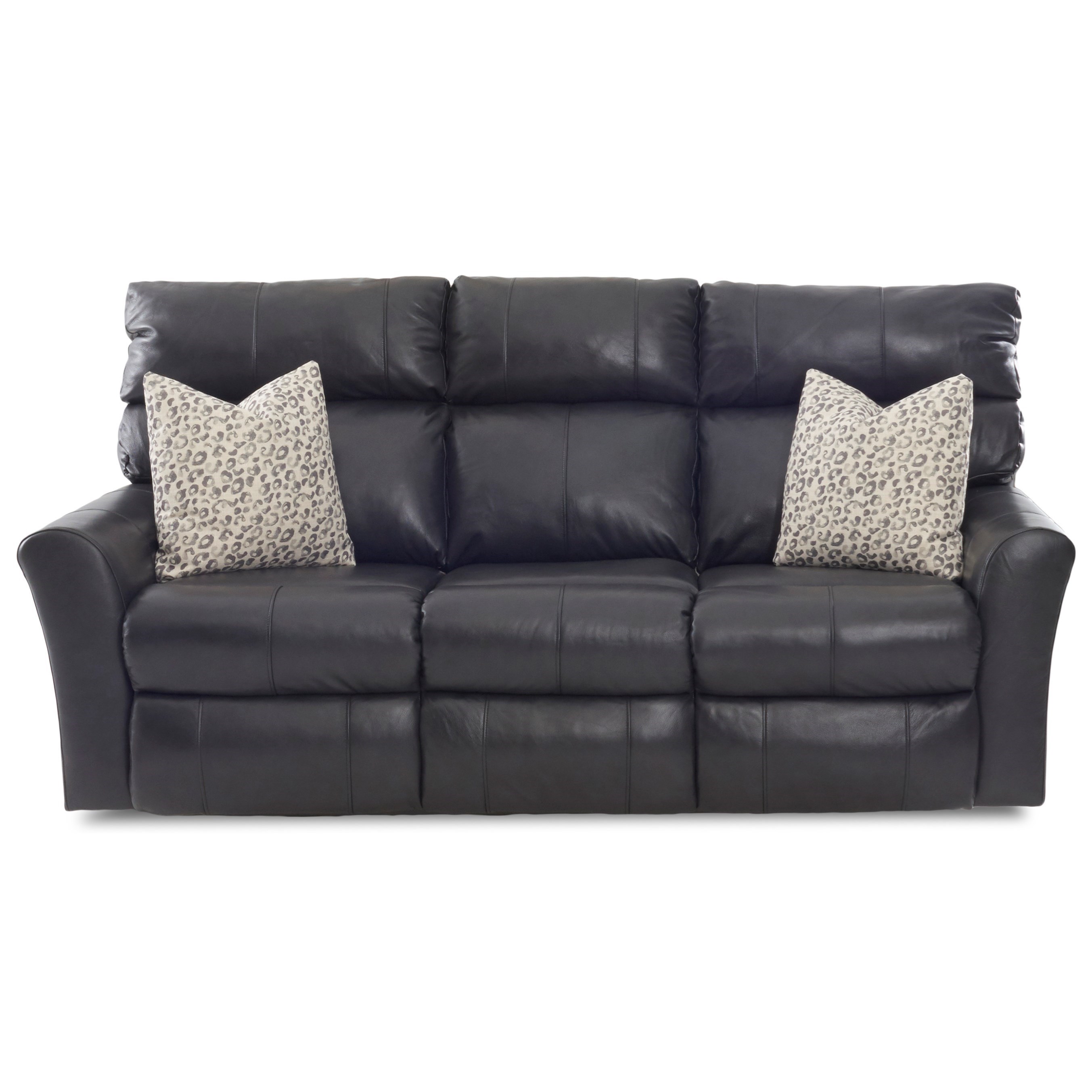 Klaussner Xavier Casual Three Recliner Sofa With Two Power