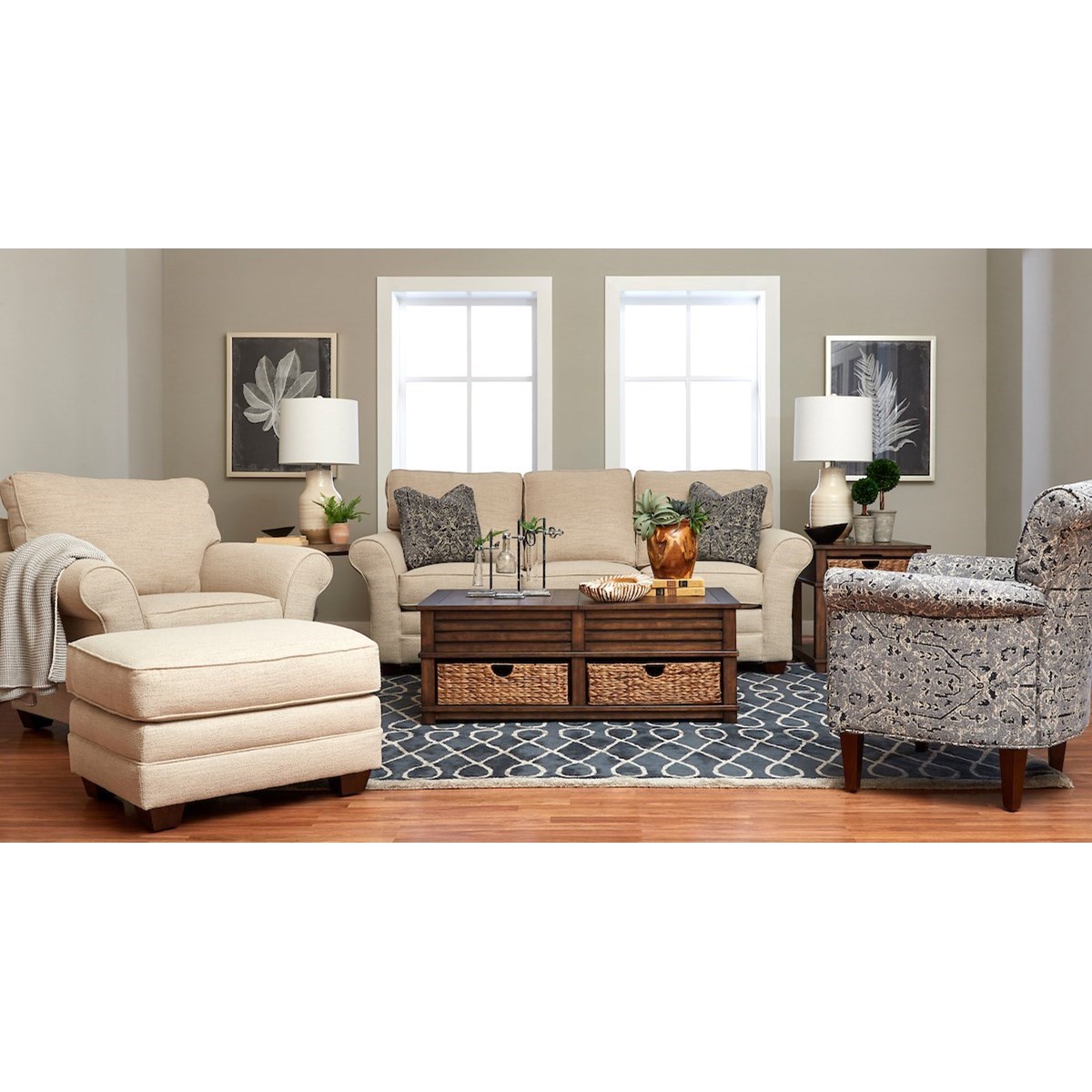 Klaussner Zack Living Room Group Hudson S Furniture Stationary Living Room Groups