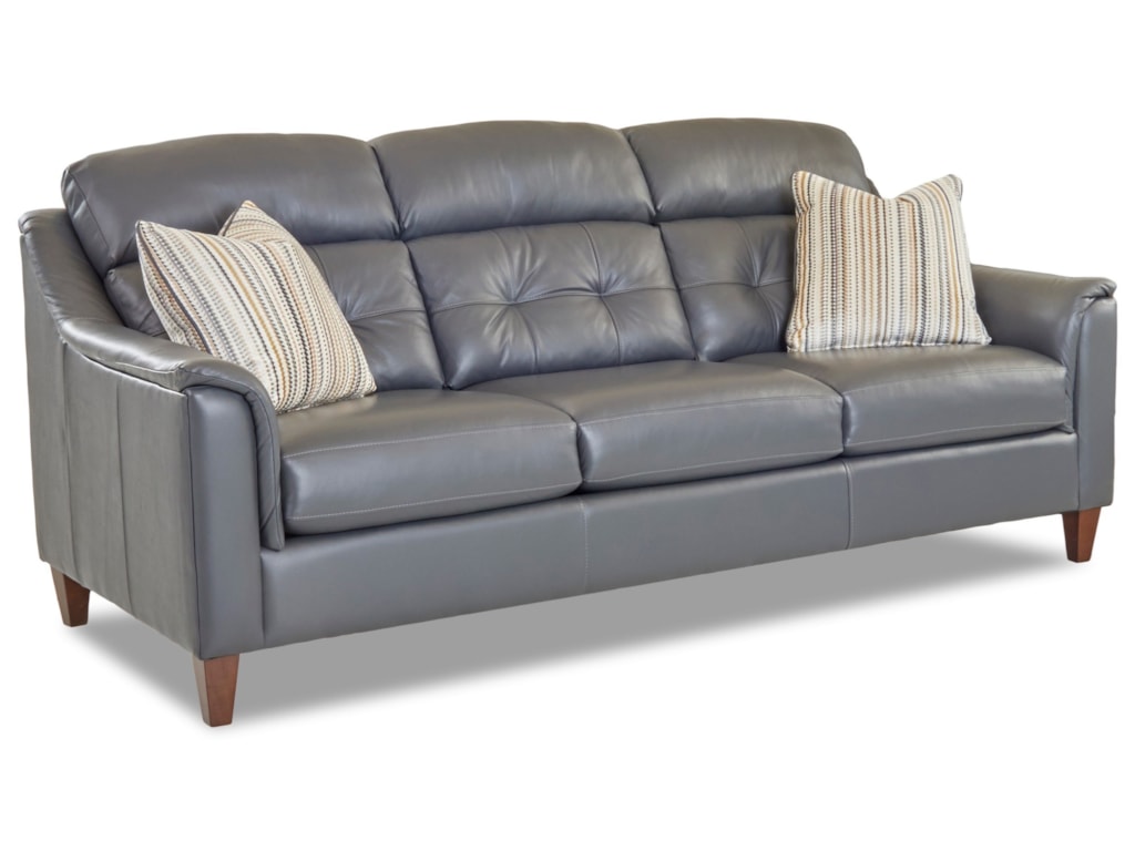 Klaussner Zebulon Transitional Leather Sofa With Arm Pillows Value Klaussner Zebulon Transitional Leather Sofa With Arm Pillows Value City Furniture Sofas
