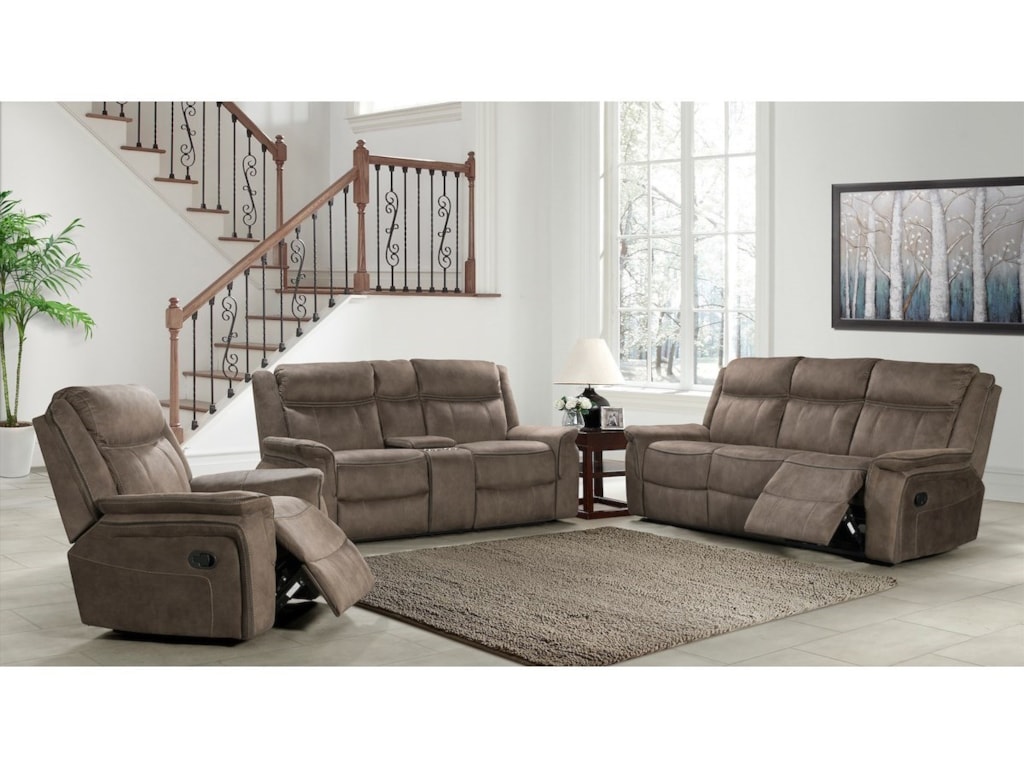 Living Room Setup With Sofa And Recliner