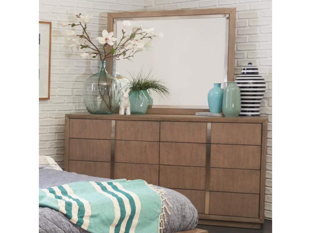 Klaussner International Melbournedresser And Mirror Set Klaussner International Melbournedresser And Mirror Set