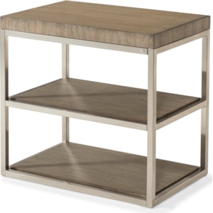 Klaussner International Melbourne 680 809 Etbl Contemporary End Table With Chrome Legs Pilgrim Furniture City End Tables