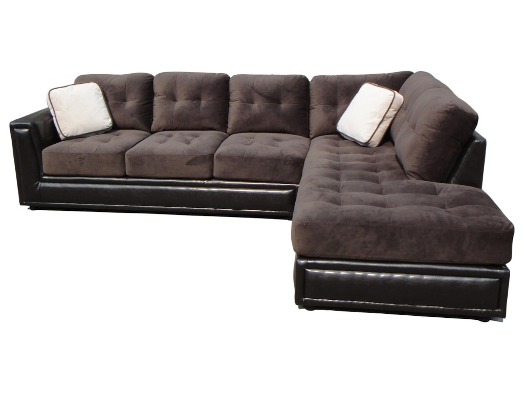Klaussner International Norwich Modern Sectional Sofa With