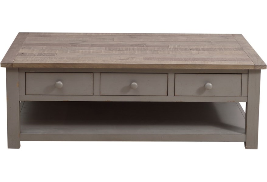 Klaussner International Otwell Cottage Style Cocktail Table With 3