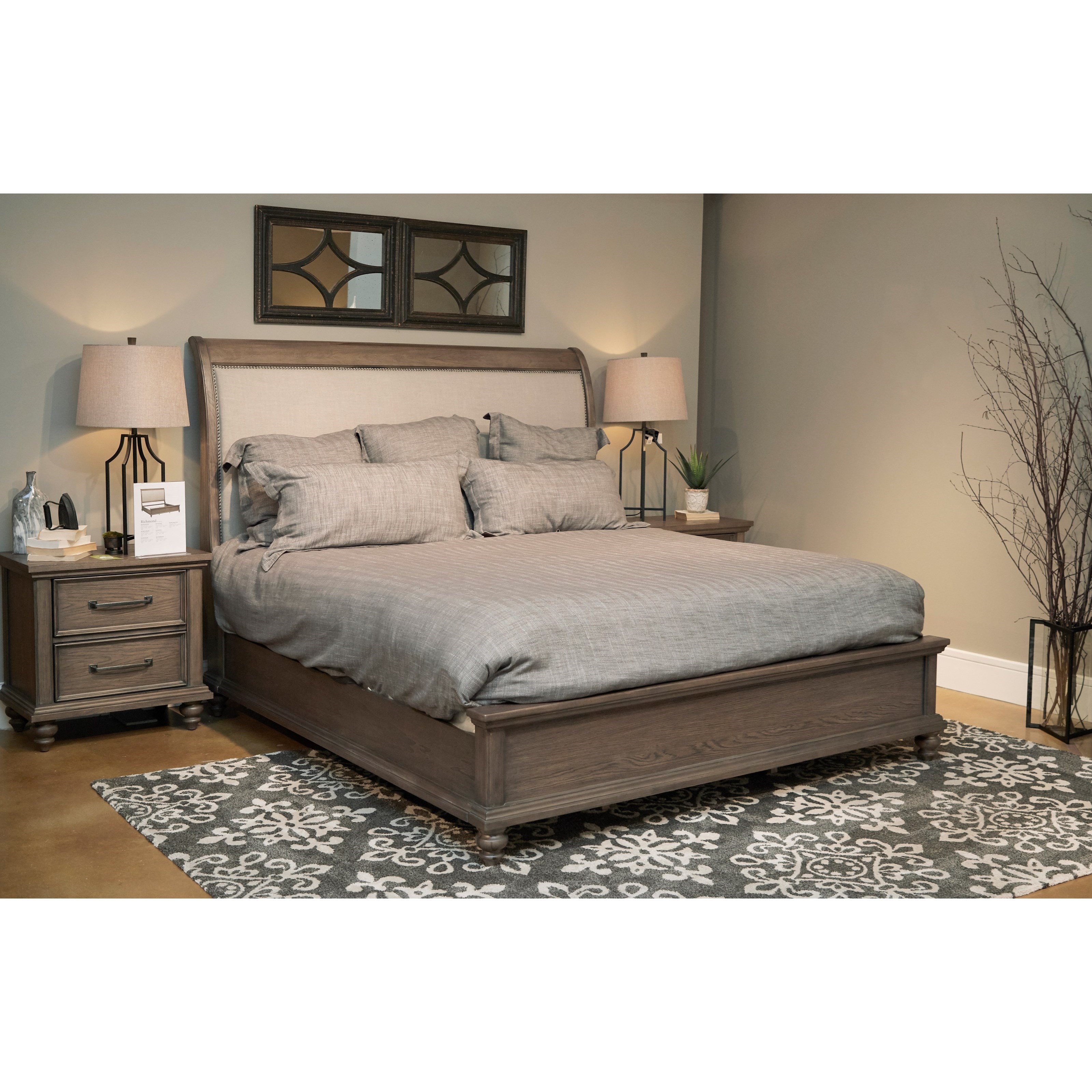 Klaussner International Richmond Relaxed Vintage Upholstered California King Bed Furniture Mart Colorado Upholstered Beds
