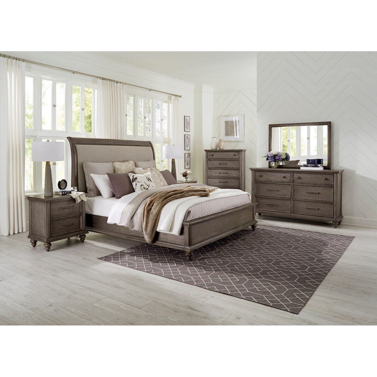 Klaussner International Richmond Relaxed Vintage Nightstand With Bun Feet Lagniappe Home Store Nightstands