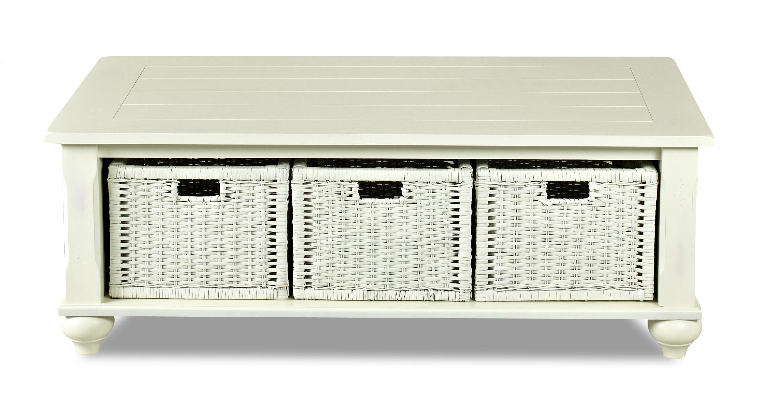 Klaussner International Treasures White 842 819 Ctbl Cocktail Table With 3 Baskets Pilgrim Furniture City Cocktail Coffee Tables By april wilkerson on april 17, 2016. cocktail table with 3 baskets