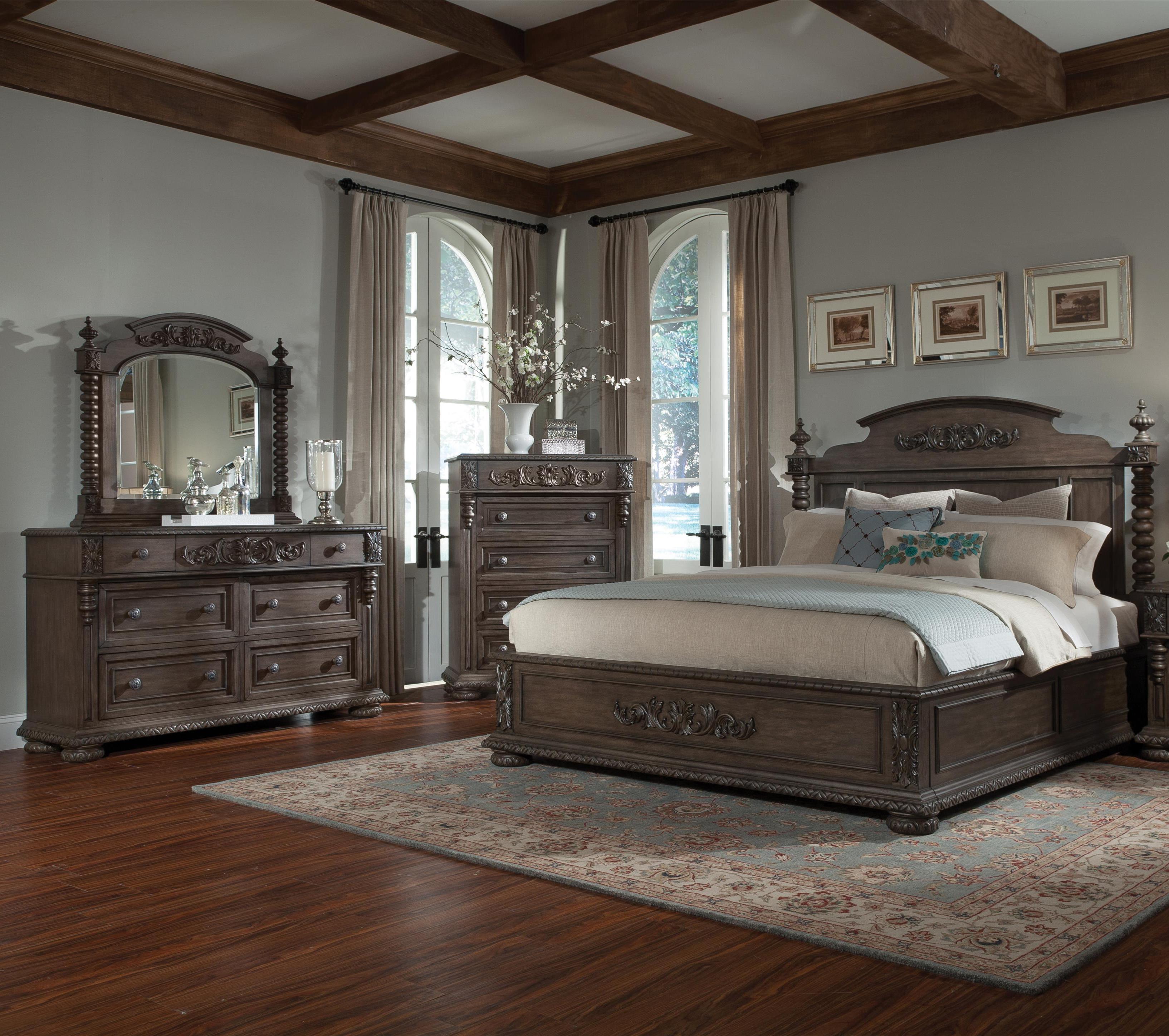 Klaussner International Versailles 4 Piece King Bedroom Group Pilgrim Furniture City Bedroom