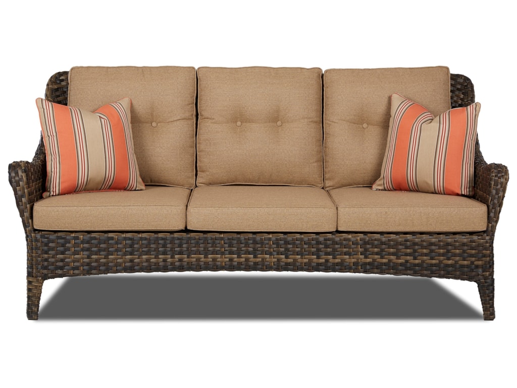 Klaussner Outdoor Bayley W6800 S Sofa With Reversible Bayley Outdoor Sofa With Reversible Cushions By Klaussner