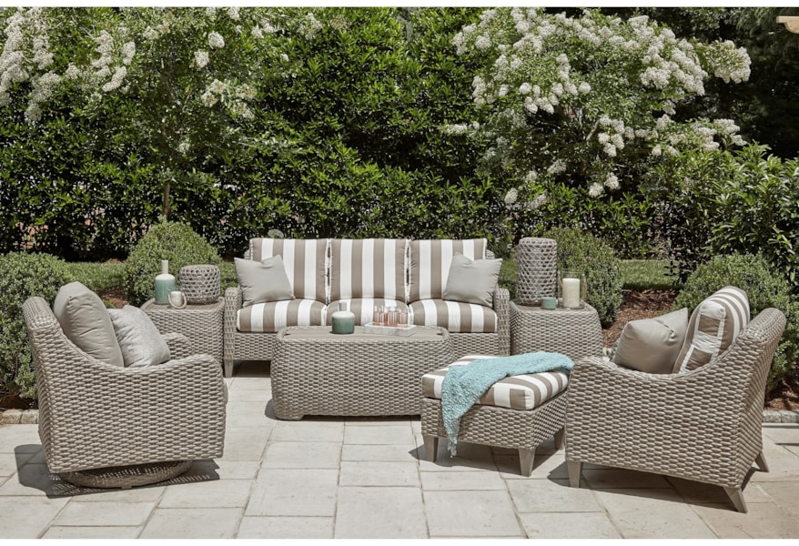 Klaussner Outdoor Mesa Outdoor Chat Set With Reversible Cushions