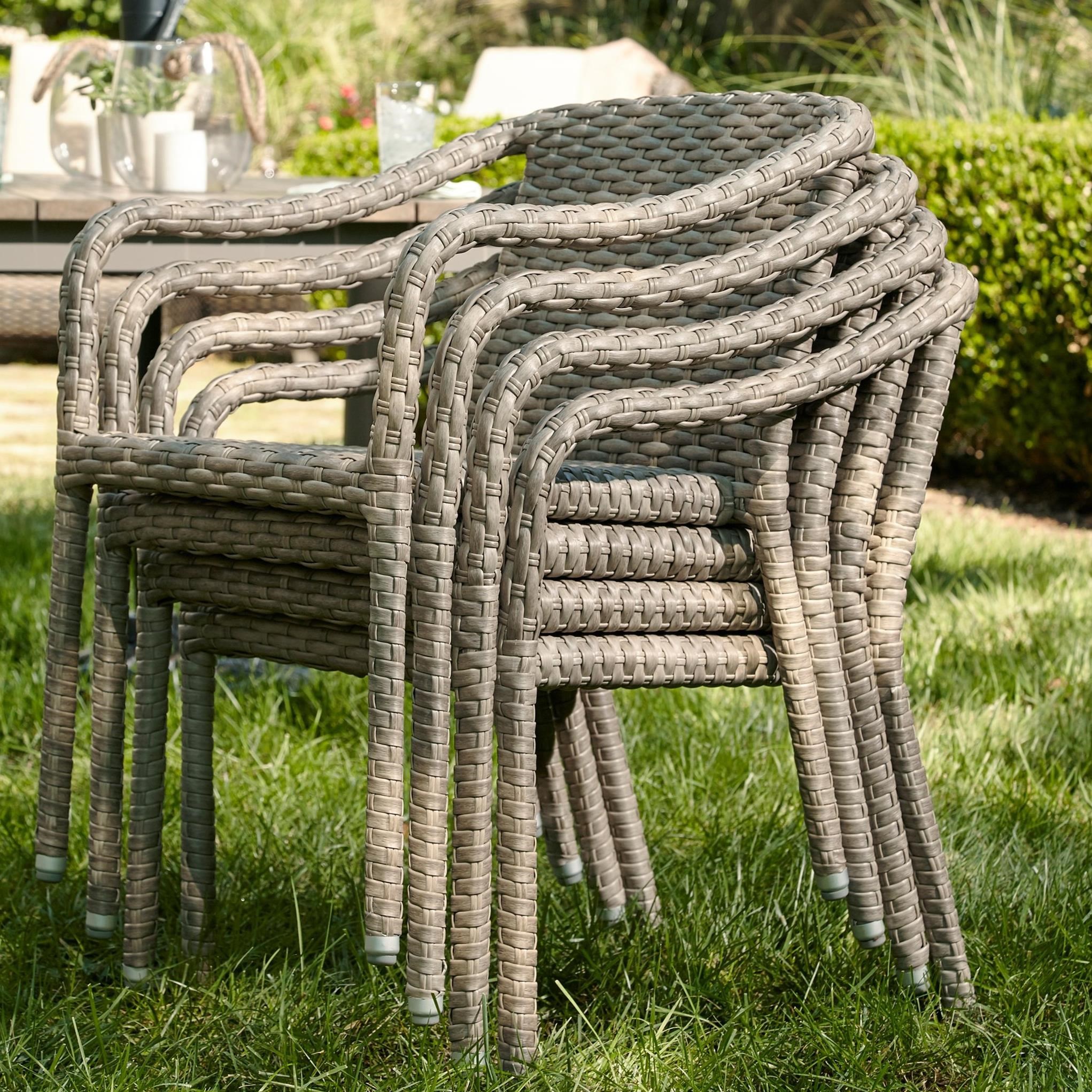 Klaussner Outdoor Mesa W7501 Stdc Set Of Four Outdoor Stacking