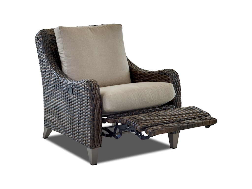 Klaussner Outdoor Mesa W7502 HLRC Outdoor High Leg Reclining Chair