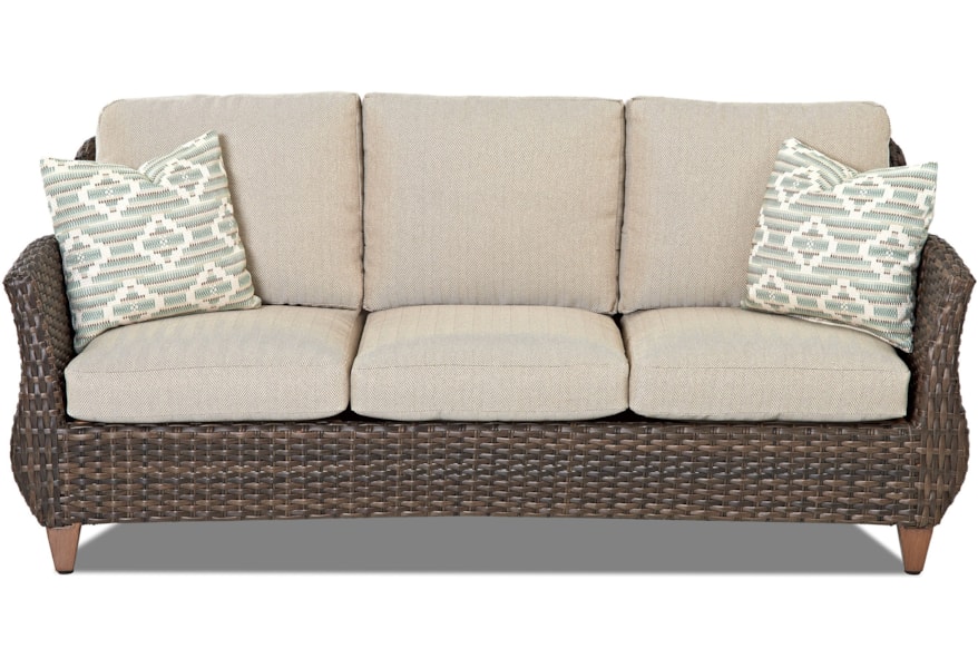 Klaussner Outdoor Sycamore W5100 Sdr Sofa With Drainable Sycamore W5100 Sdr Outdoor Sofa