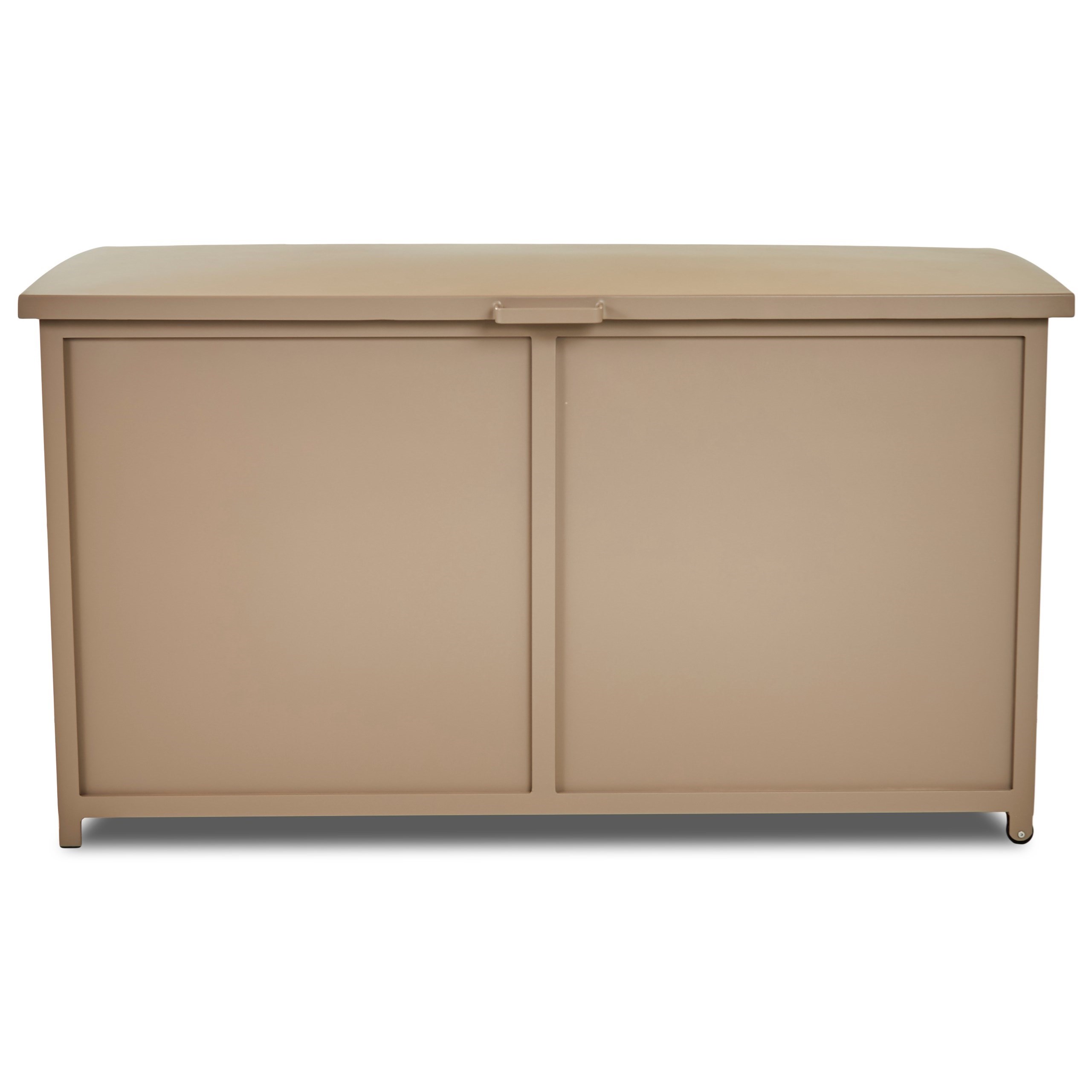 Klaussner Outdoor The Ultimate Cushion Storage Cabinet W2201 Lcsch Large Outdoor Storage Chest With Casters Hudson S Furniture Outdoor Console Tables