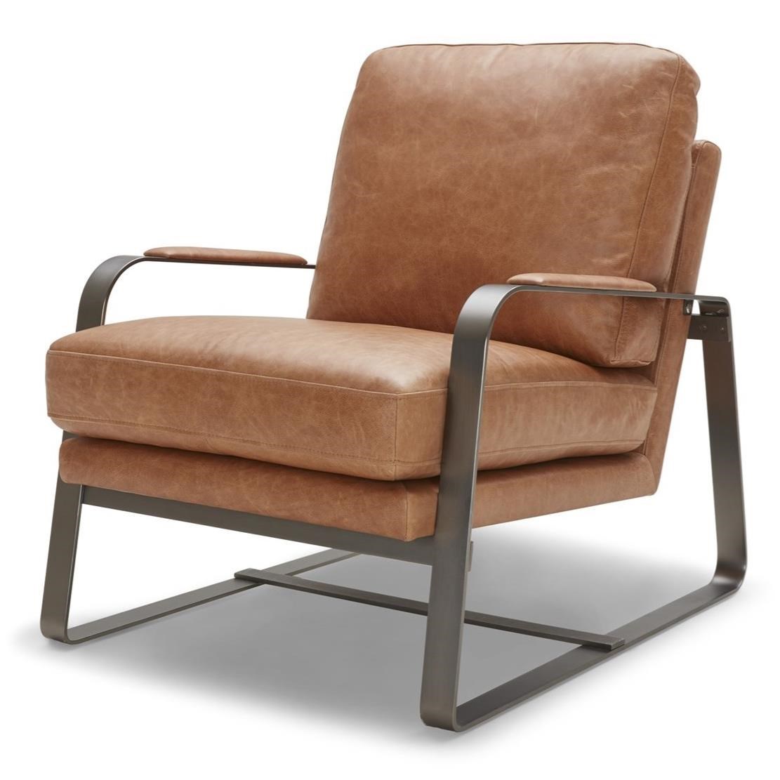 Kuka Home A1061 Modern Industrial Chair With Metal Frame Howell Furniture Upholstered Chairs