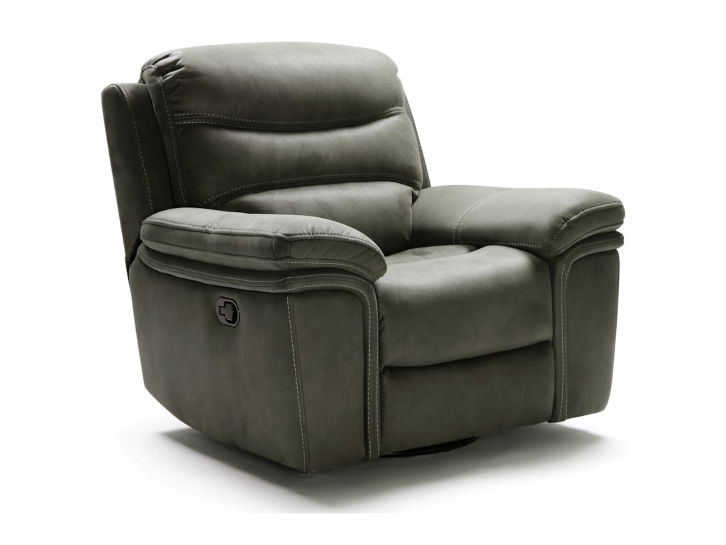 Kuka Home Km008 Casual Swivel Glider Recliner Howell Furniture Recliners