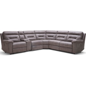 Kuka Home Km012 Six Piece Reclining Sectional Sofa With Cupholder