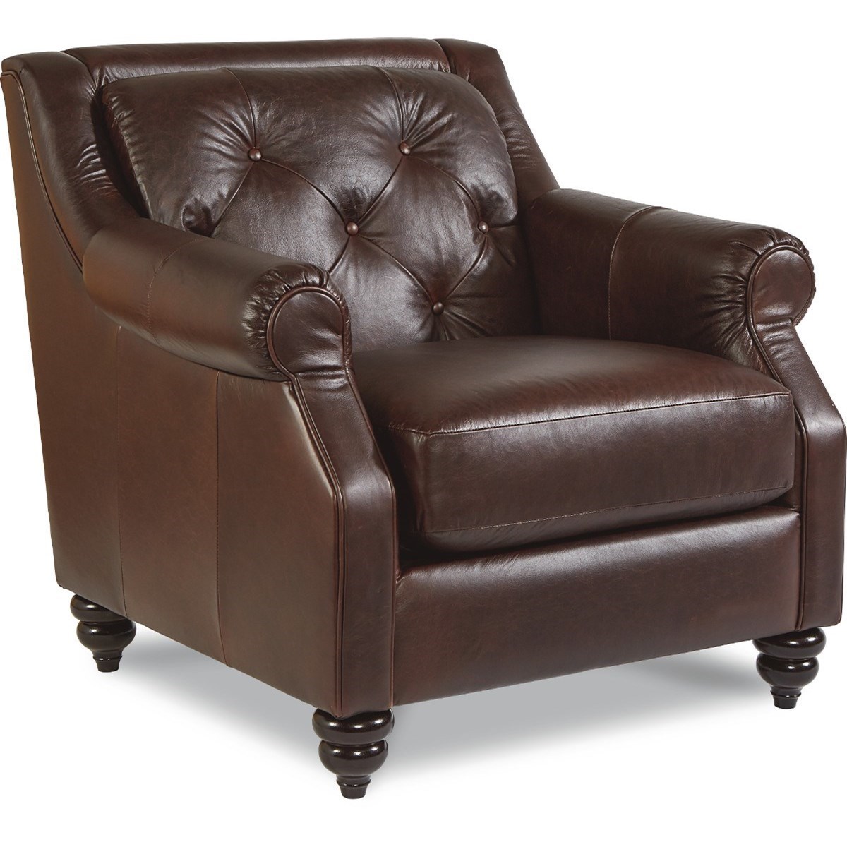 La Z Boy Aberdeen Traditional Stationary Chair With Tufted Seatback Bennett S Furniture And Mattresses Upholstered Chair