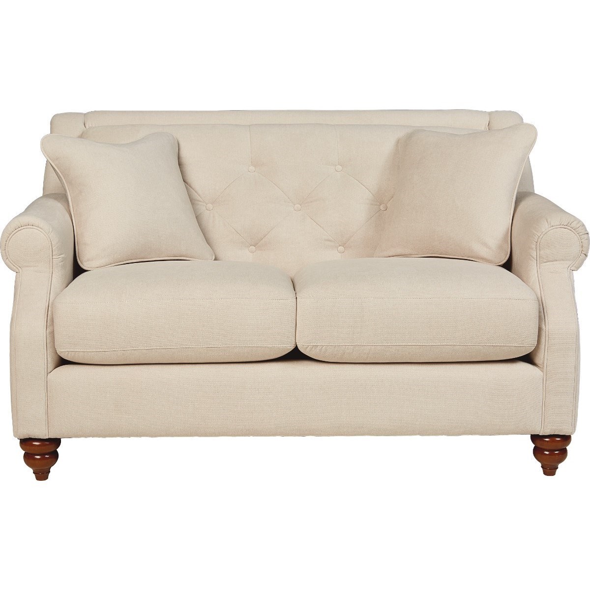 La Z Boy Aberdeen Traditional Loveseat With Tufted Seatback Bennett S Furniture And Mattresses Love Seat