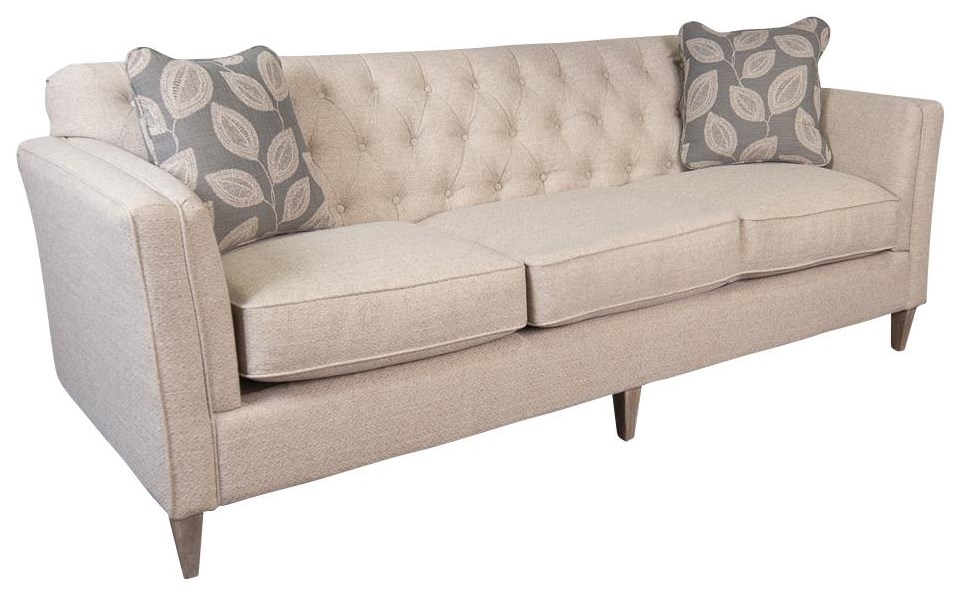 La Z Boy Alexandria Tufted Sofa With Accent Pillows Morris Home