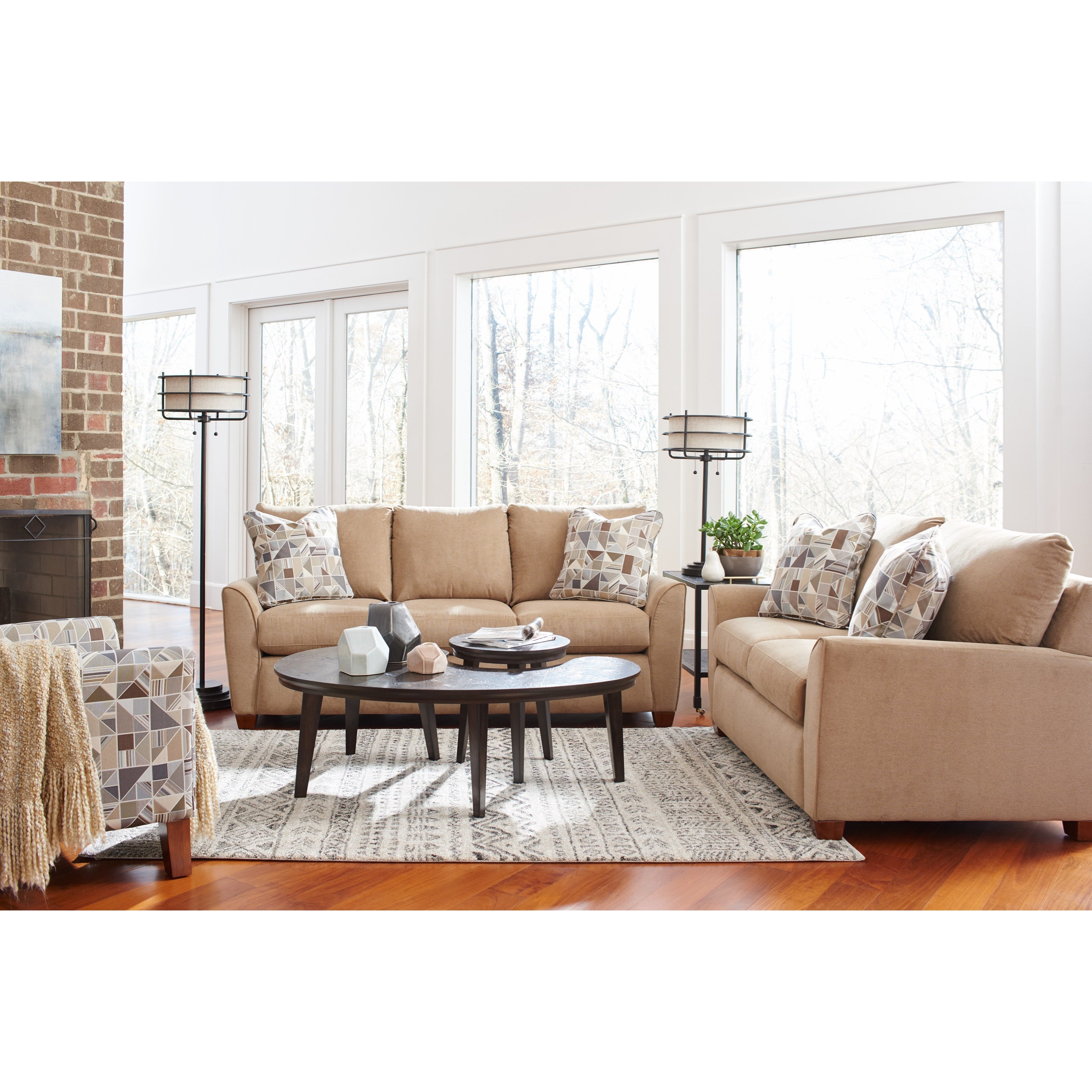 La Z Boy Amy Casual Sofa With Premier Comfortcore Cushions