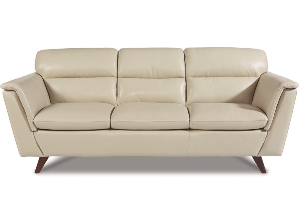La Z Boy Arrow Mid Century Modern Leather Sofa Rotmans Sofas La Z Boy Arrowsofa