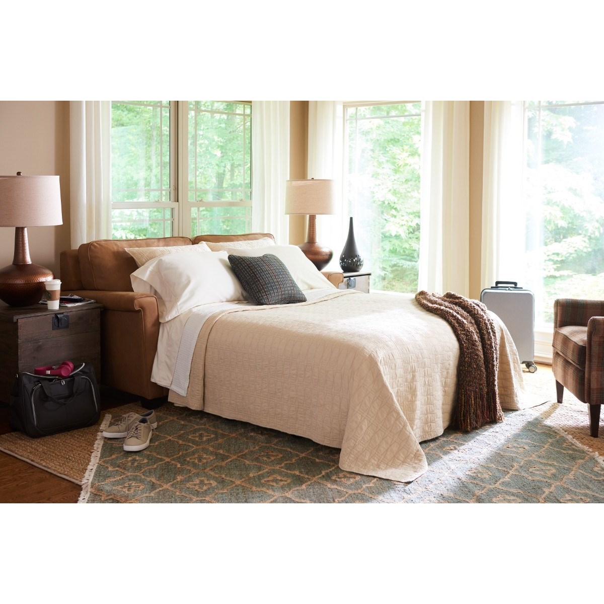 La Z Boy Bexley Contemporary Full Size Sleeper Sofa