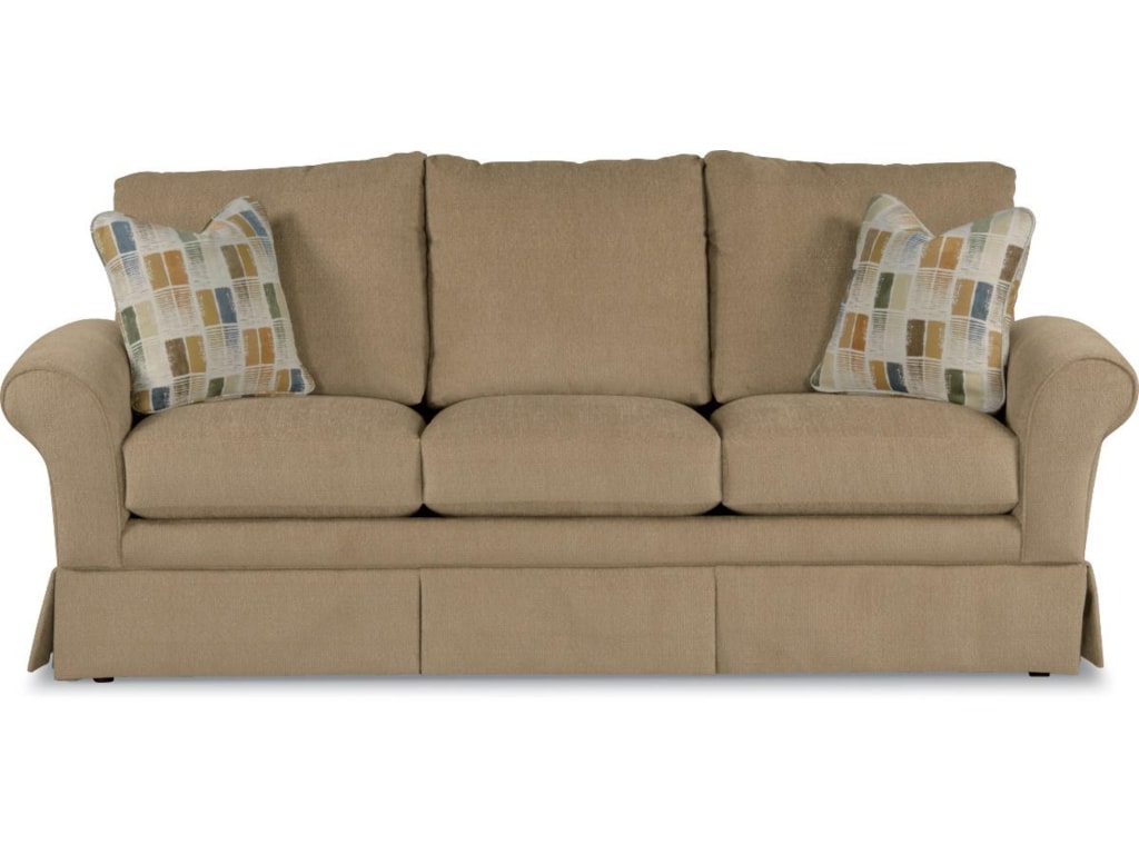 La Z Boy Blair Casual Queen Sofa Sleeper With Kick Pleat La Z Boy Blairla Premier Queen Sleep Sofa