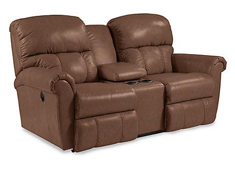 La-Z-Boy Briggs Power Dual Recline Console Loveseat ...