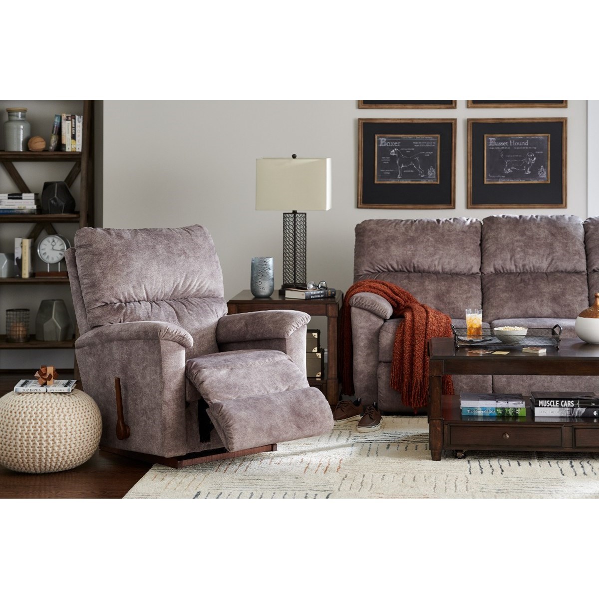 La Z Boy Brooks 010727 Casual Rocker Recliner Home Furnishings Direct Recliners