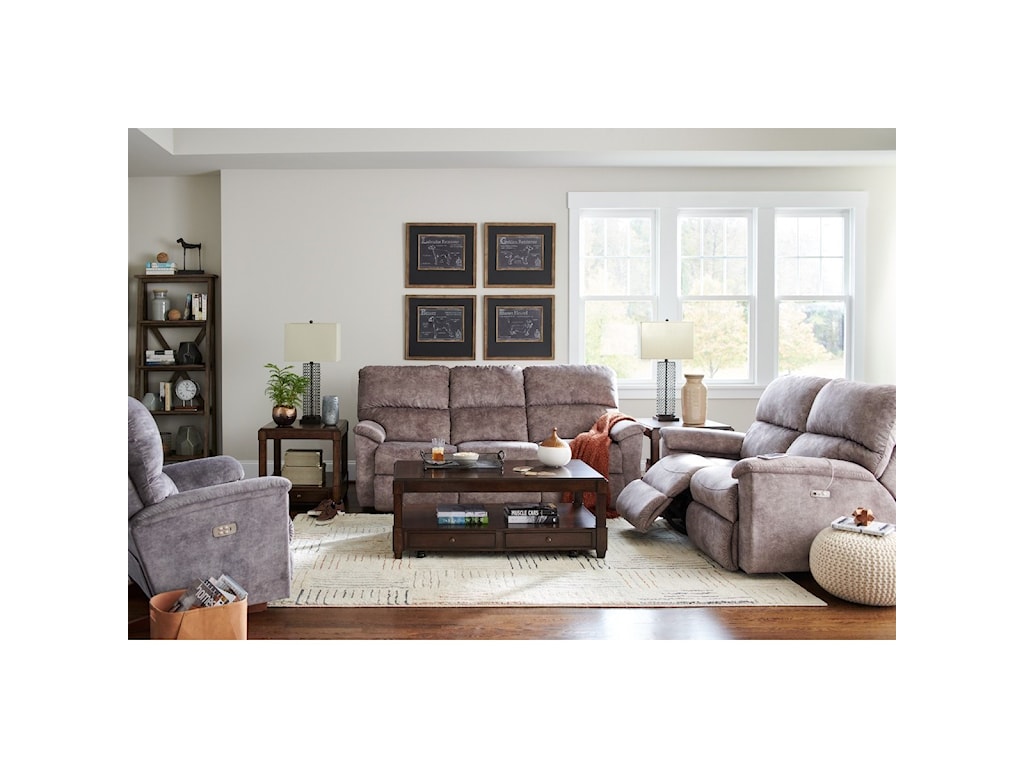 La Z Boy Brooks Casual Reclining Sofa Conlins Furniture Reclining Sofas