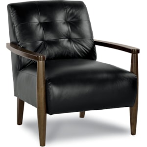 La Z Boy Chairs Stiletto Mid Century Modern Chair With Exposed Wood Arms Lindy S Furniture Company Upholstered Chairs