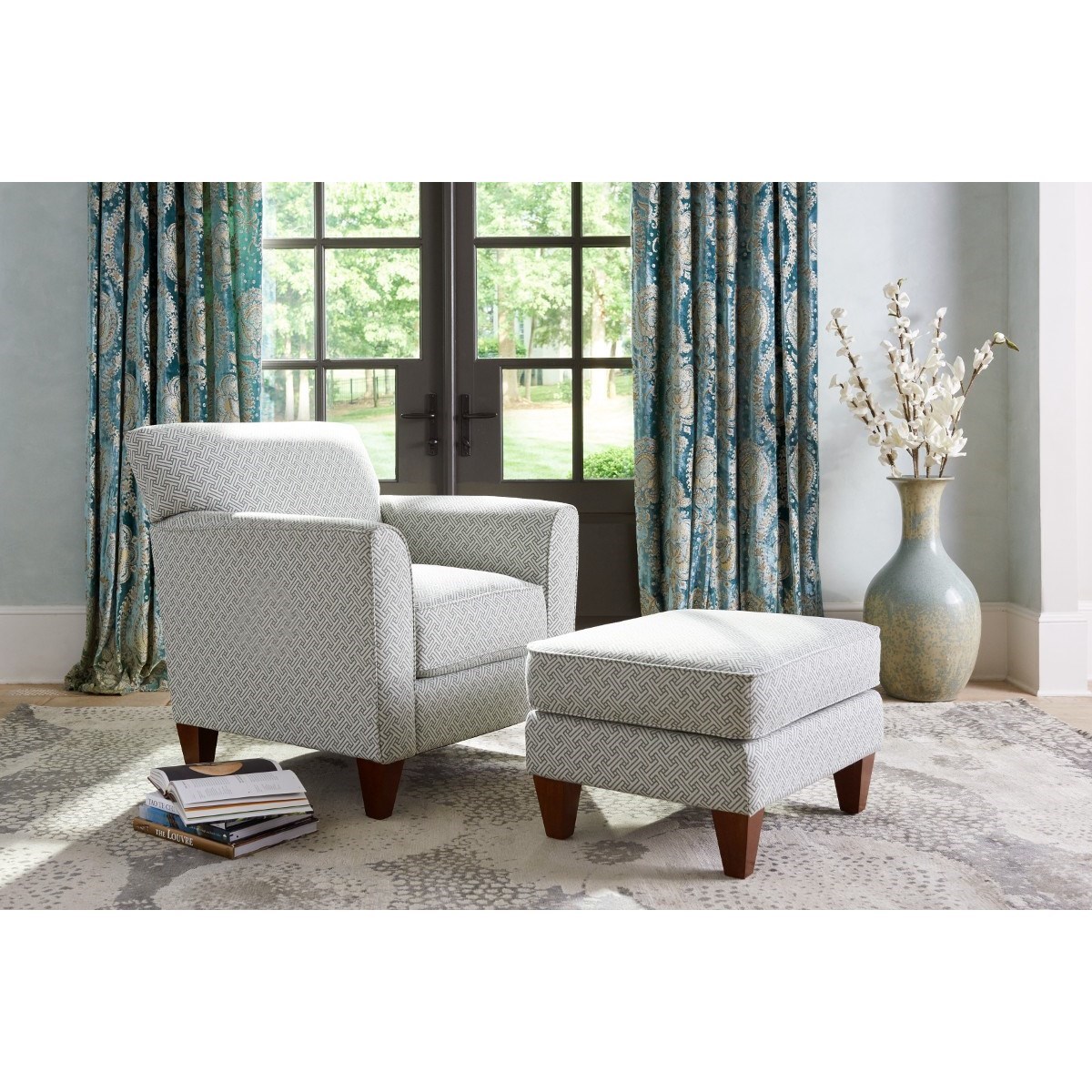 La Z Boy Chairs Allegra Chair Ottoman Set Vandrie Home Furnishings Chair Ottoman Sets