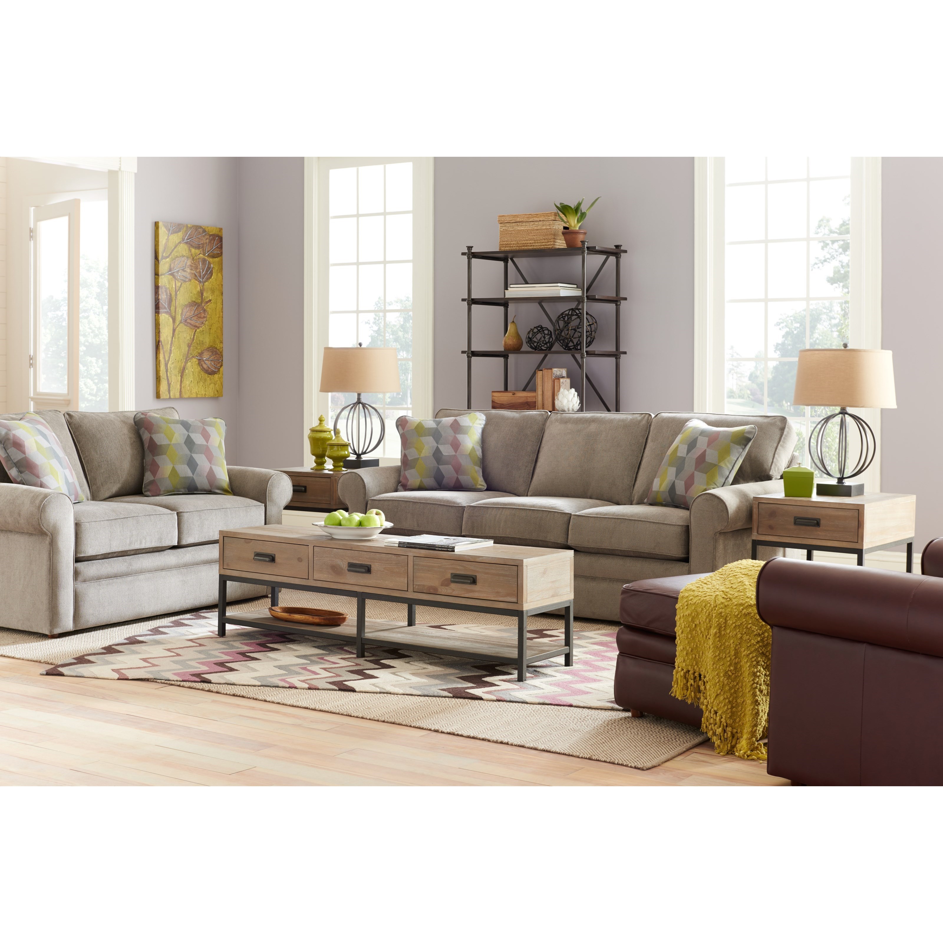 La Z Boy Collins Loveseat With Rolled Arms Lindy S Furniture Company Loveseats