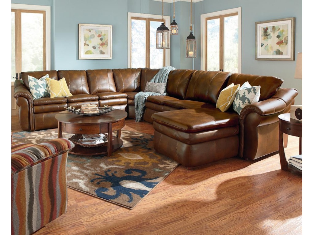 La Z Boy Devon 5 Piece Reclining Sectional With Left Arm La Z Boy Devon 5 Piece Reclining Sectional Sofa