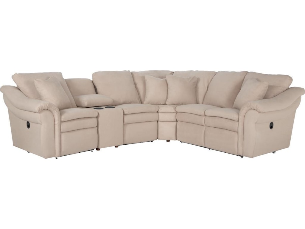 La Z Boy Devon 5 Pc Reclining Sectional Sofa With Cupholders La Z Boy Devon 5 Pc Reclining Sectional W Cupholders