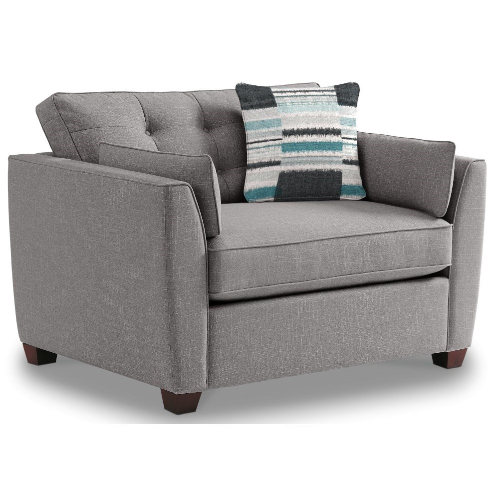 teal chair and a half