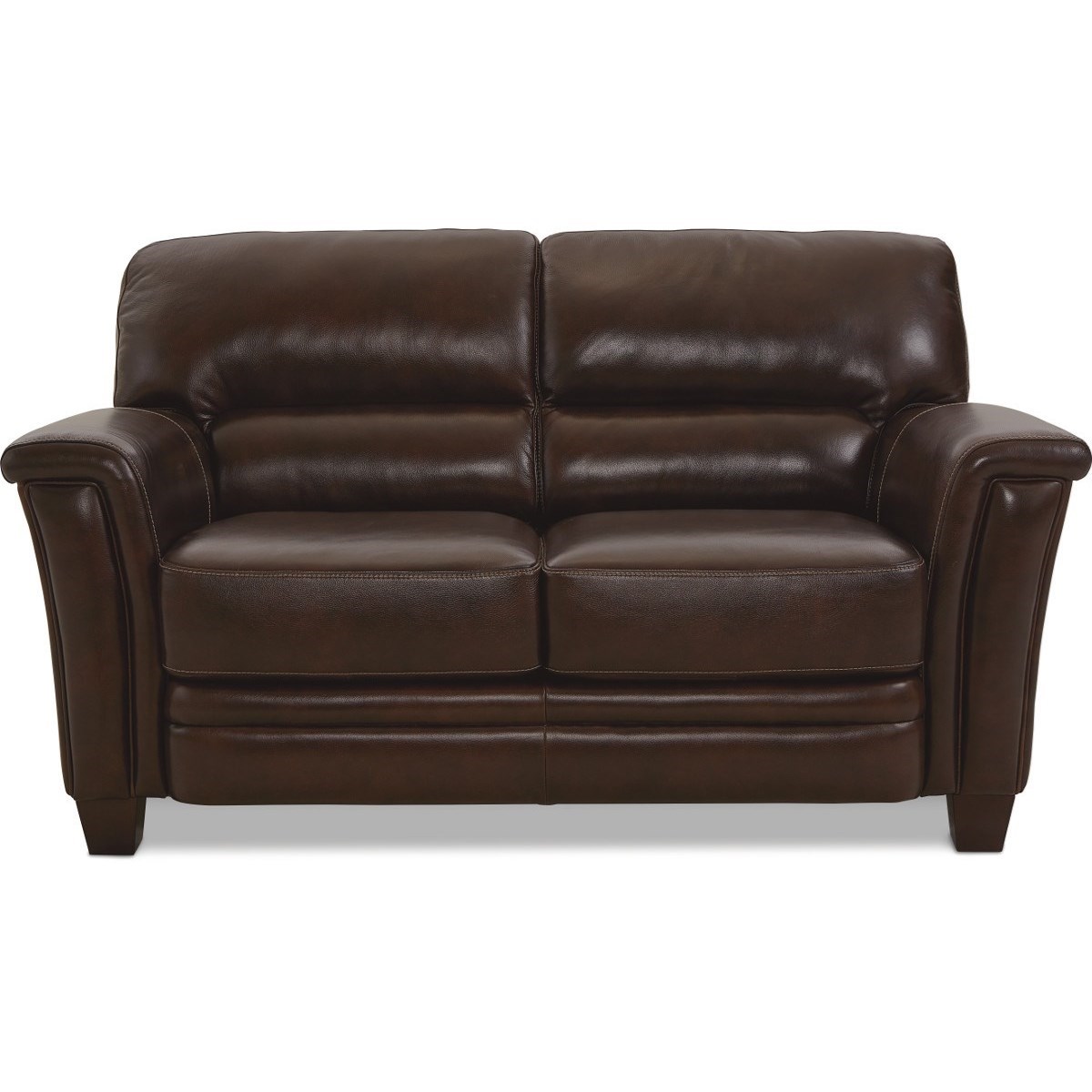 La Z Boy Ellis Contemporary Leather Loveseat Bennett S Furniture And Mattresses Loveseats