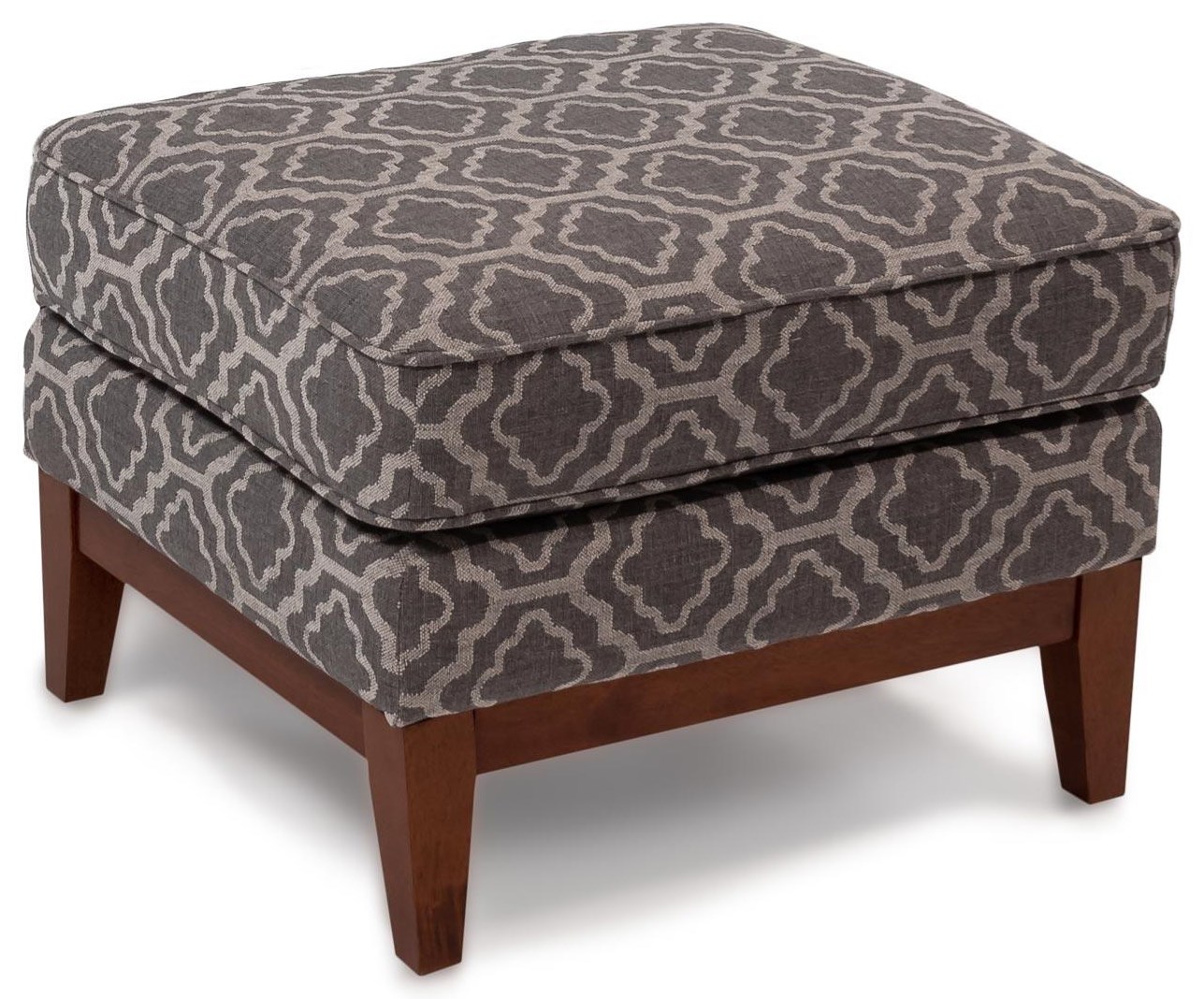 La Z Boy Joelle Ottoman With Solid Wood Base Rotmans Ottomans