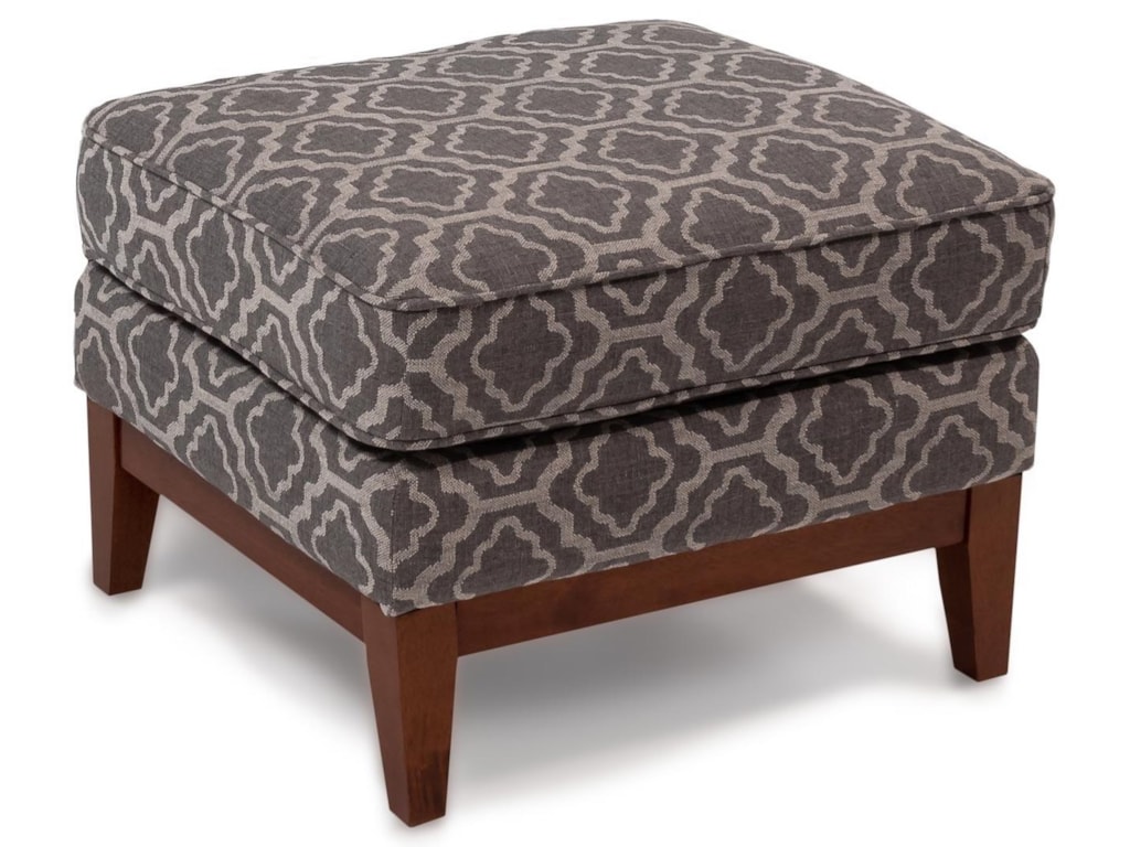 La Z Boy Joelle Ottoman With Solid Wood Base Rotmans Ottomans