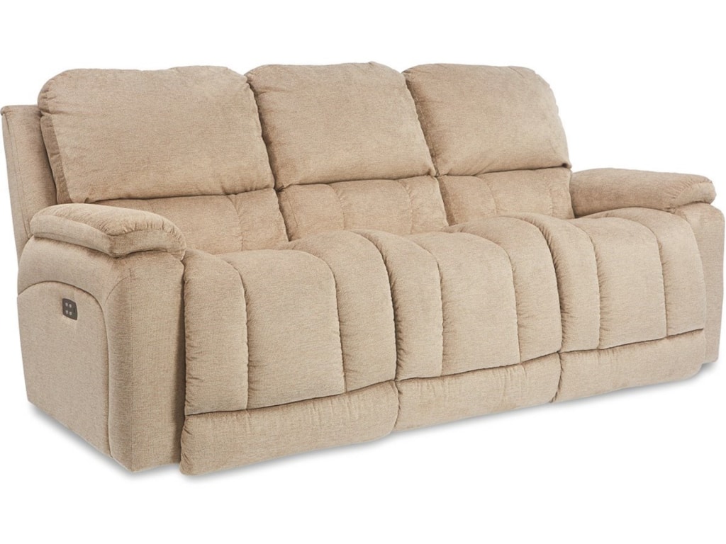 La Z Boy Greyson Casual Reclining Sofa With Usb Charging La Z Boy Greyson Casual Reclining