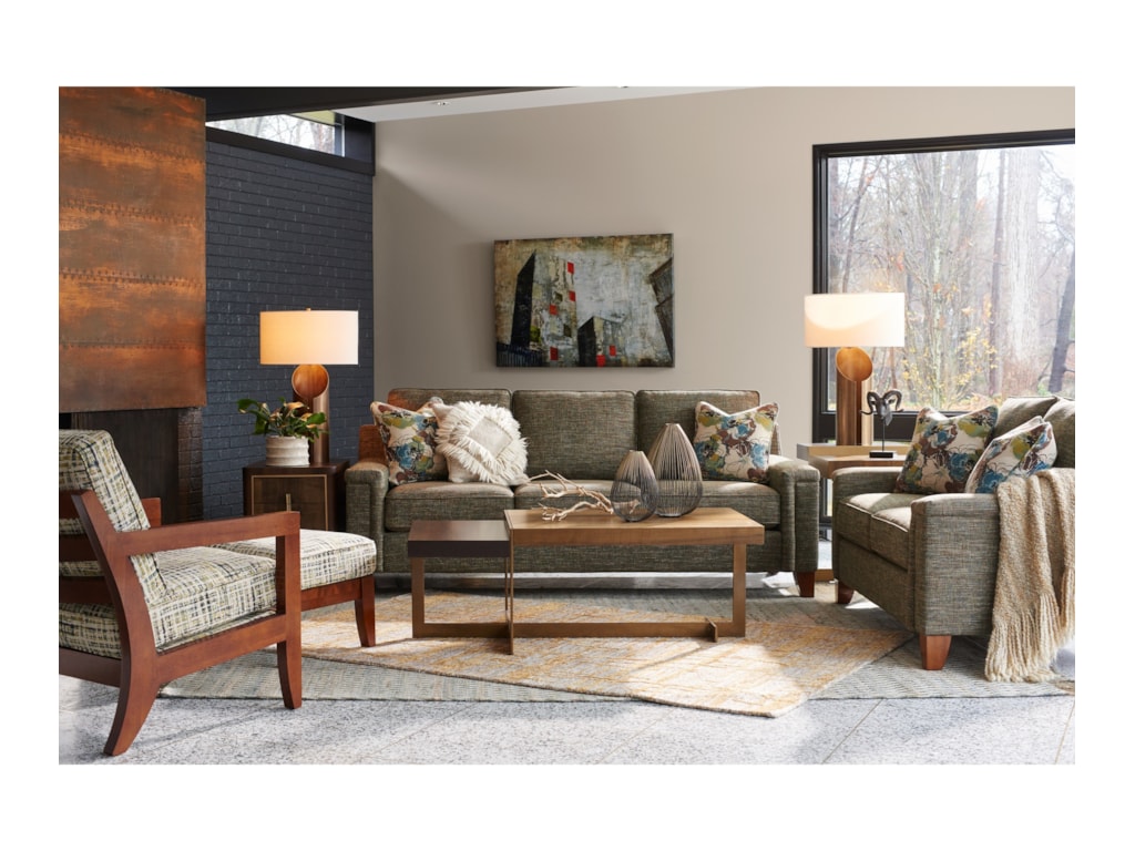 La Z Boy Hazel Contemporary Sofa With Comfort Core Cushion La Z Boy Hazella Premier Sofa
