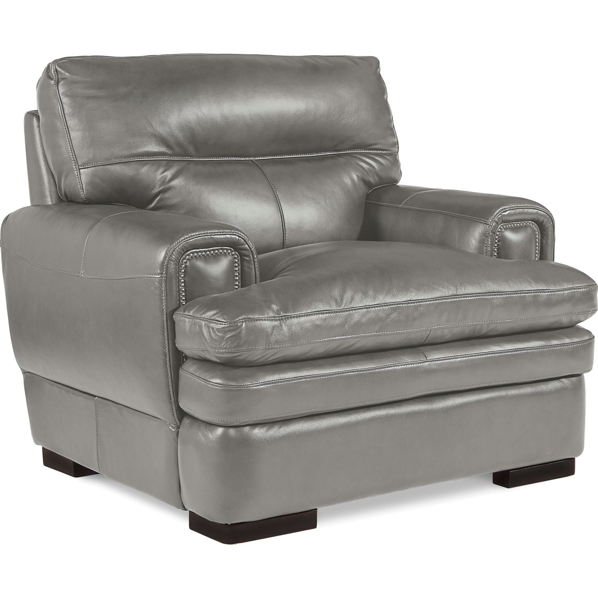 La Z Boy Jake Casual Stationary Chair With Nail Head Trim Bennett S Furniture And Mattresses Upholstered Chairs