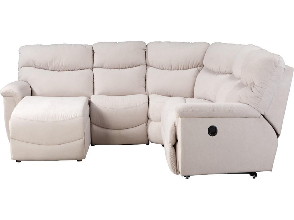 La Z Boy James Four Piece Reclining Sectional Sofa with RAS 
