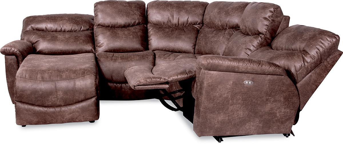 La Z Boy James Four Piece Reclining Sectional Sofa With Ras