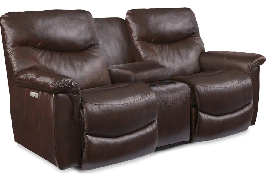 La Z Boy James Casual Power La Z Time Full Reclining Loveseat With Middle Console Sparks Homestore Reclining Loveseats