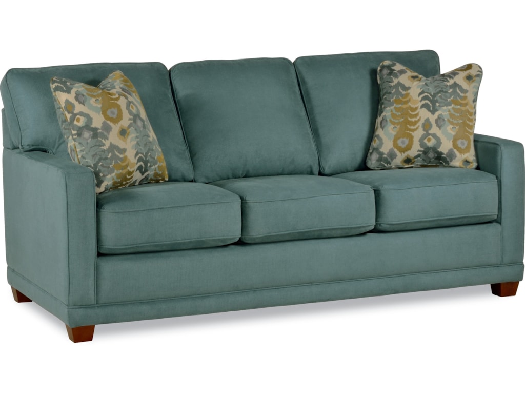 Kennedy Transitional Sofa With Wood Legs And Welt Cord By La Z Boy At Houston S Yuma Furniture