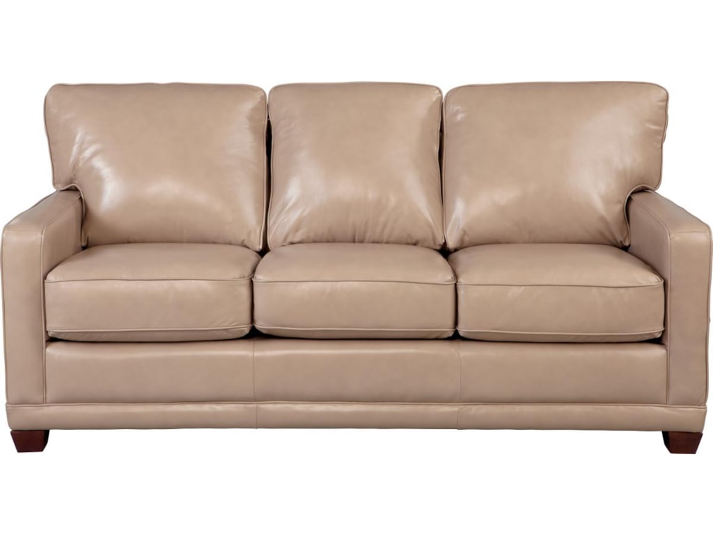 La Z Boy Kennedy Transitional Sofa With Wood Legs And Welt