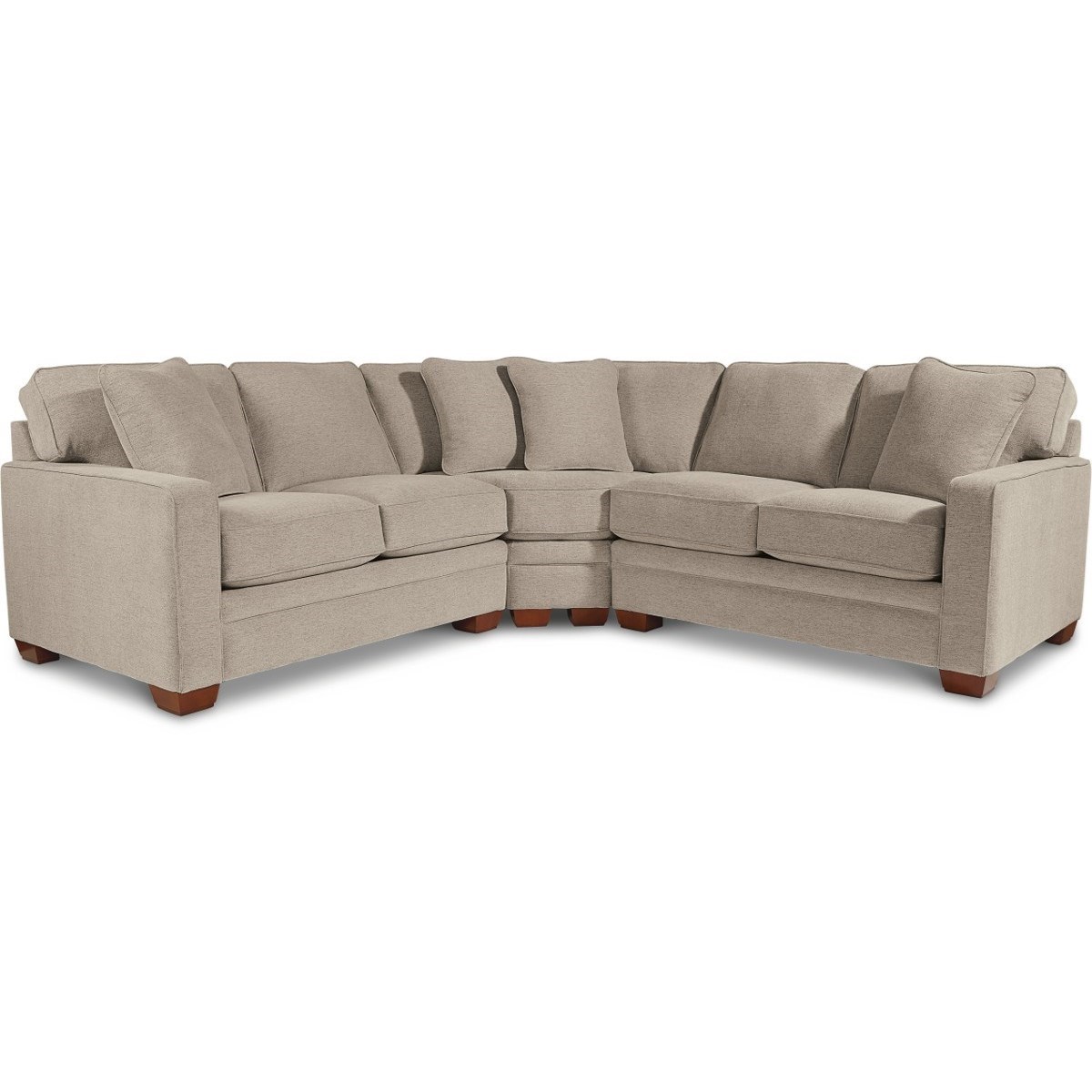 La Z Boy Meyer Contemporary 3 Piece Sectional With Wedge Godby