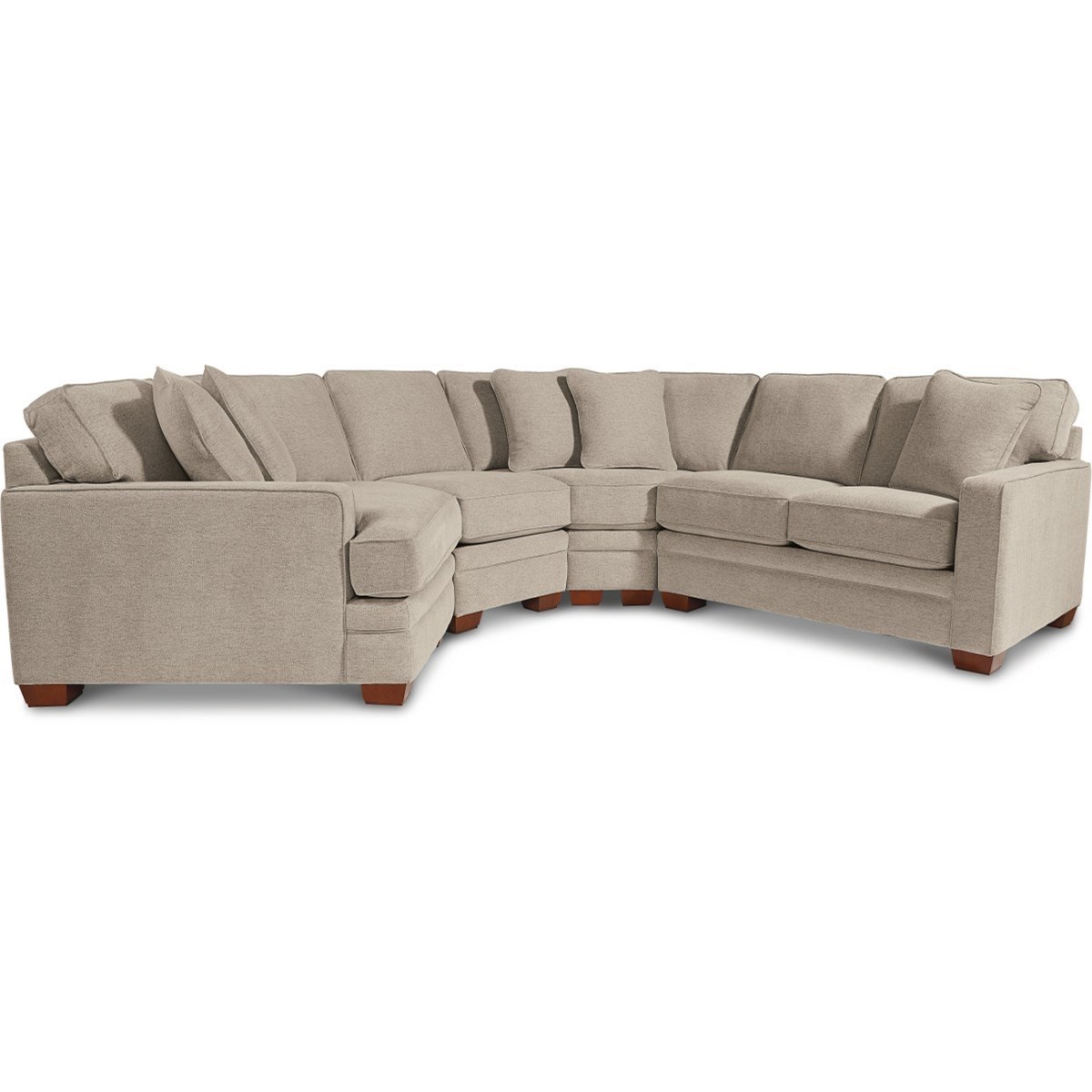 LaZBoy Meyer Contemporary 4Piece Sectional with RightSitting